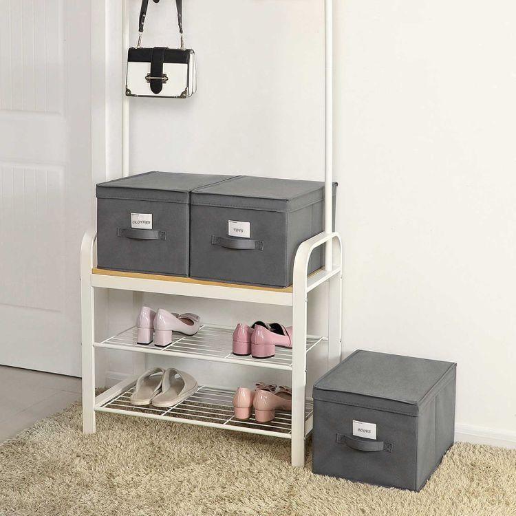 Large Grey Storage Bins FredCo
