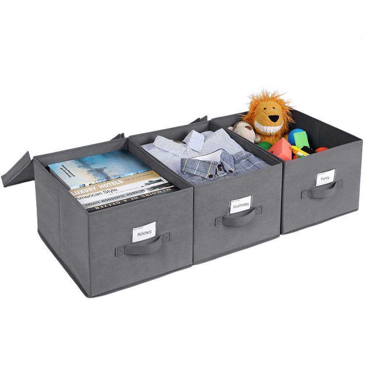 Large Grey Storage Bins FredCo