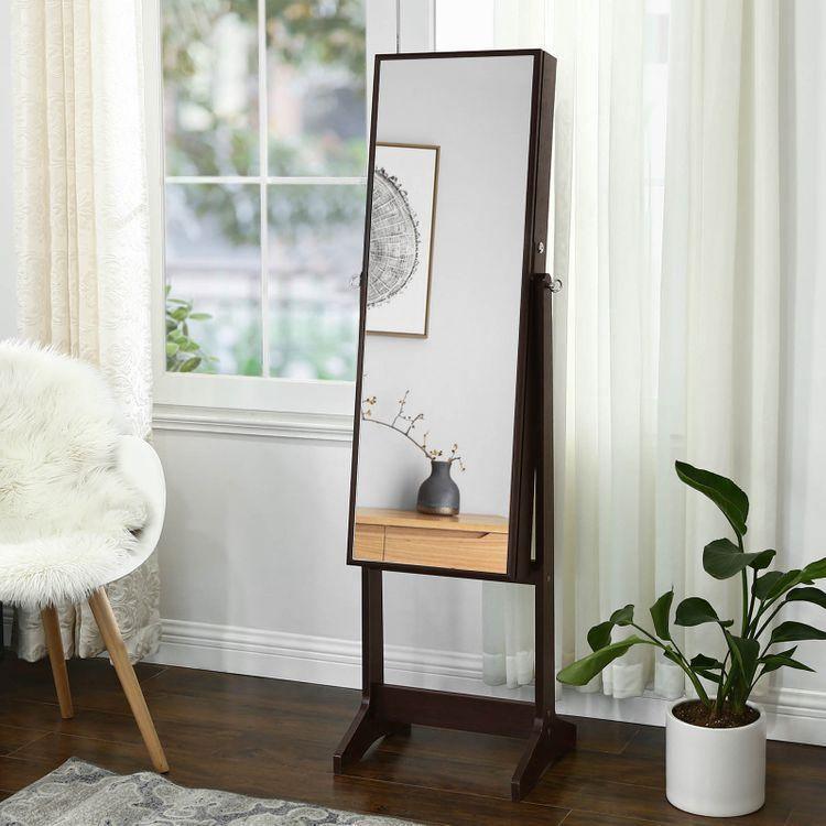 Large Mirror Jewelry Armoire FredCo
