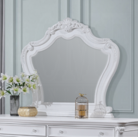 Latisha White Finish Mirror FredCo