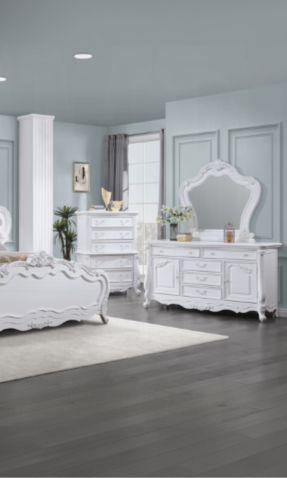 Latisha White Finish Mirror FredCo