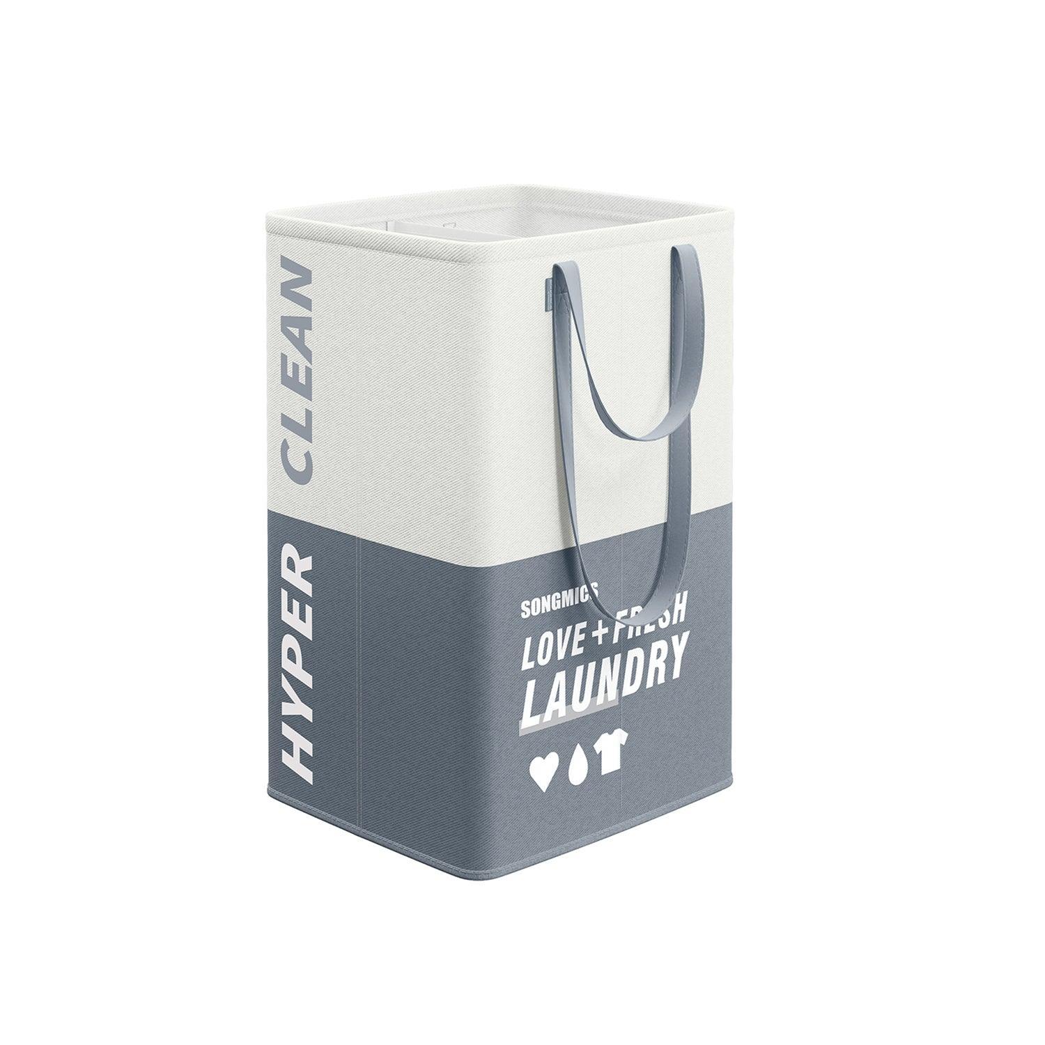Laundry Basket with 2 Compartments Dark Blue FredCo