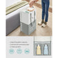 Laundry Basket with 2 Compartments Light Gray FredCo