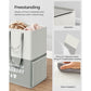 Laundry Basket with 2 Compartments Light Gray FredCo
