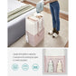 Laundry Basket with 2 Compartments Light Pink FredCo