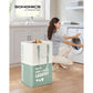 Laundry Basket with 2 Compartments Mint Green FredCo