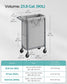 Laundry Basket with Wheels, Rolling Laundry Hamper Green FredCo
