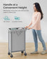 Laundry Basket with Wheels, Rolling Laundry Hamper Green FredCo