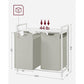 Laundry Hamper with 2 Sections White FredCo