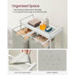 Laundry Hamper with 2 Sections White FredCo