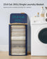 Laundry Hamper with Lid, Large Laundry Basket, 23.8 Gallons (90L), Blue FredCo