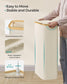 Laundry Hamper with Lid, Slim Laundry Basket, 17.2 Gallons (65L), Cream White FredCo