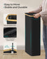 Laundry Hamper with Lid, Slim Laundry Basket, 17.2 Gallons (65L), Ink Black FredCo