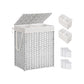 Laundry Hamper with Lid White FredCo