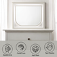 Laveda Pearl White Finish Mirror w/LED FredCo