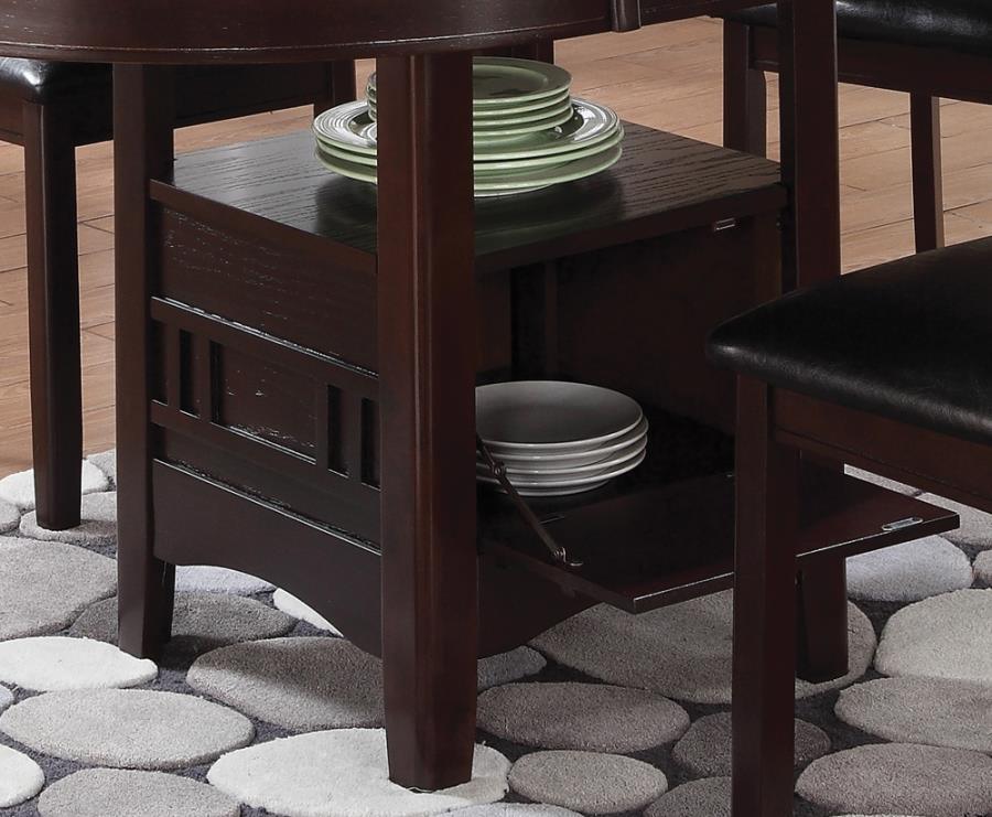 Lavon 5-piece Dining Room Set Espresso and Black 102671-S5 Coaster FredCo