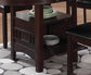 Lavon 5-piece Dining Room Set Espresso and Black 102671-S5 Coaster FredCo