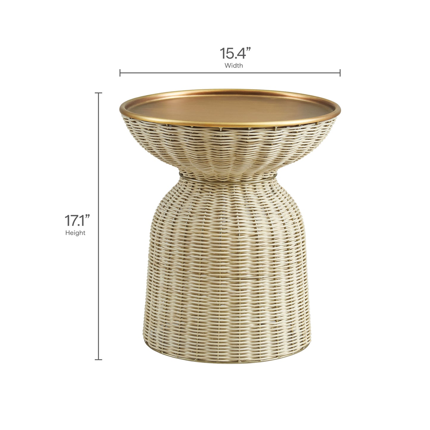 Lazaro Round Rattan Side Table by Modway EEI-7189 FredCo