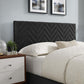 Leah Chevron Tufted Performance Velvet Queen Platform Bed, MOD-6973 FredCo