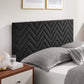Leah Chevron Tufted Performance Velvet Queen Platform Bed, MOD-6977 FredCo