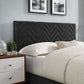 Leah Chevron Tufted Performance Velvet Twin Platform Bed, MOD-6989 FredCo