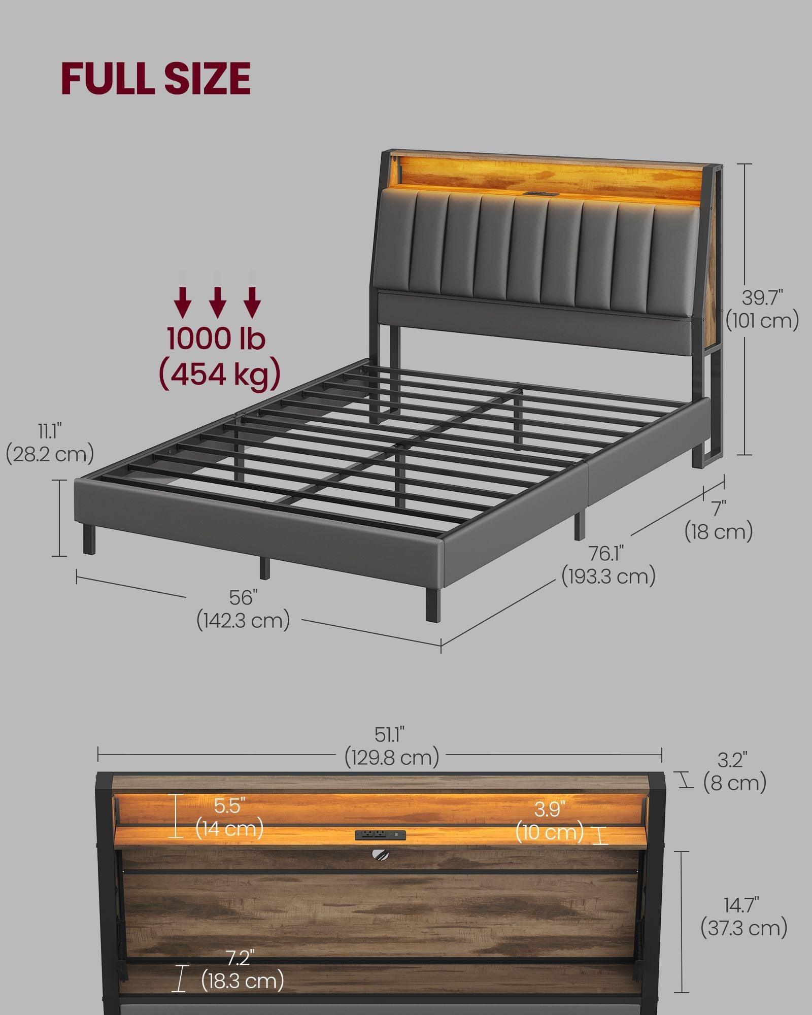 LED Bed Frame Full Size FredCo