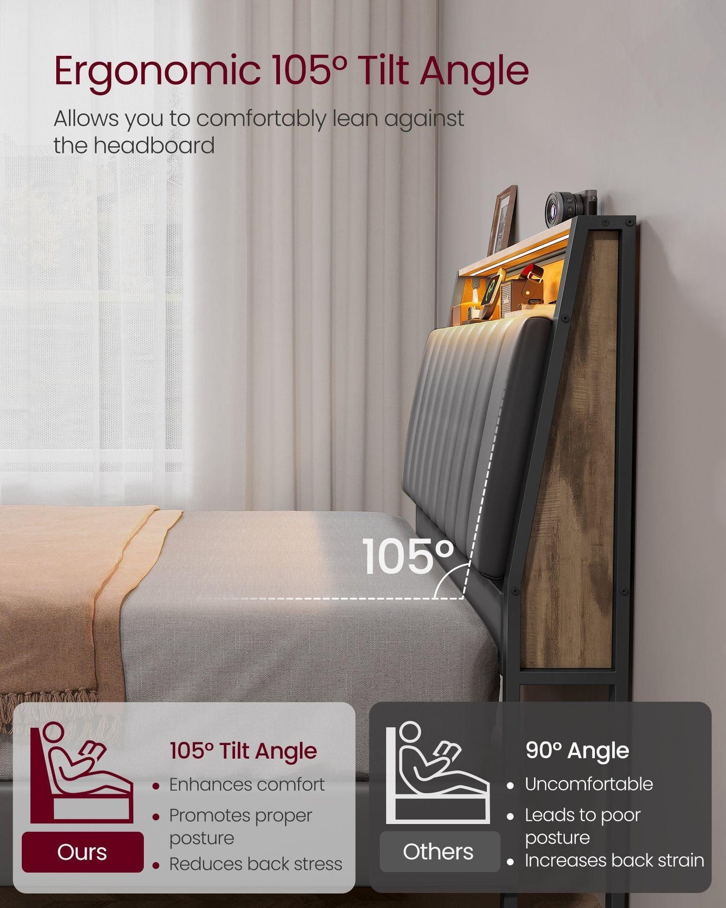 LED Bed Frame Full Size FredCo