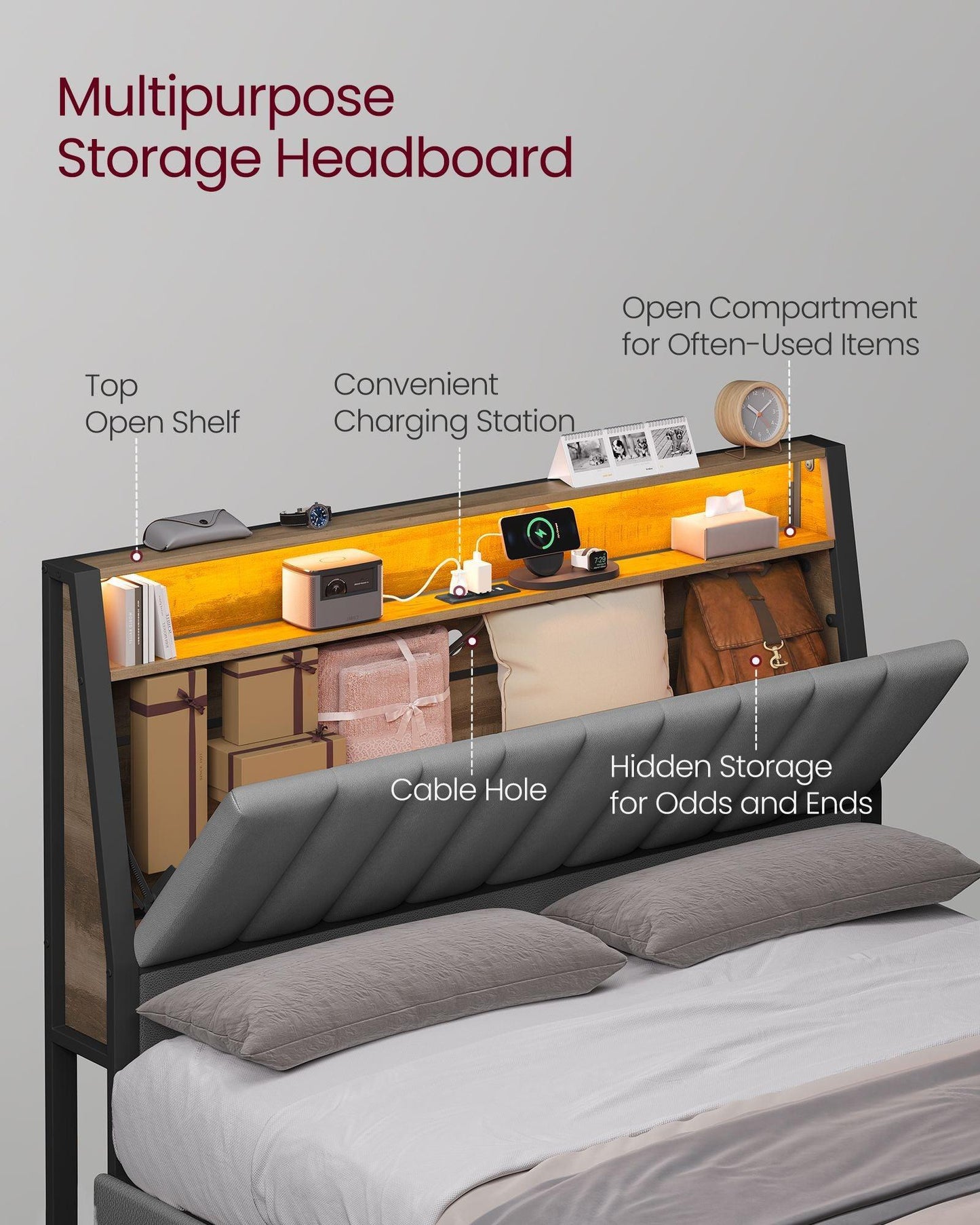 LED Bed Frame Full Size FredCo