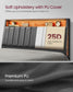 LED Bed Frame Full Size, Storage Headboard and Charging Station FredCo