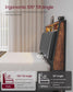 LED Bed Frame Full Size, Storage Headboard and Charging Station FredCo