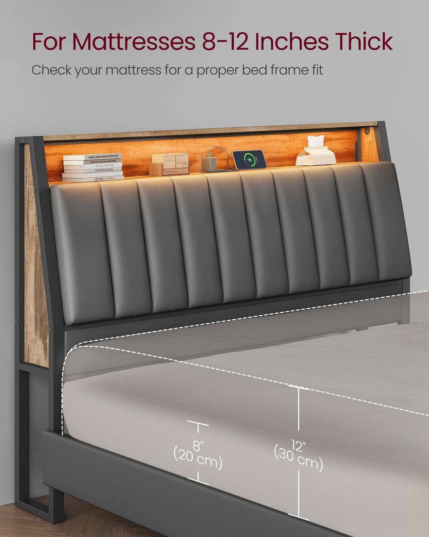 LED Bed Frame Queen Size FredCo