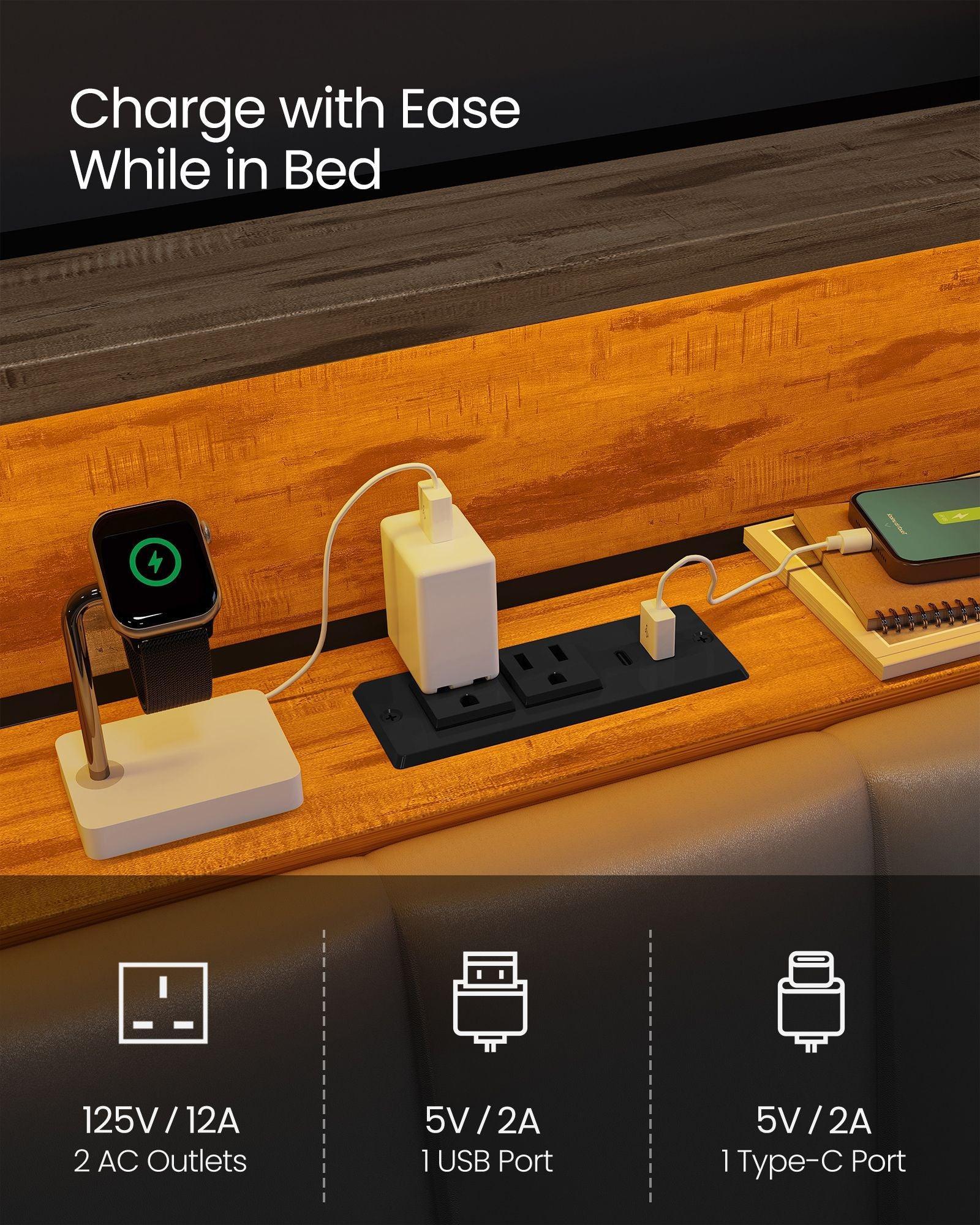 LED Bed Frame Queen Size FredCo