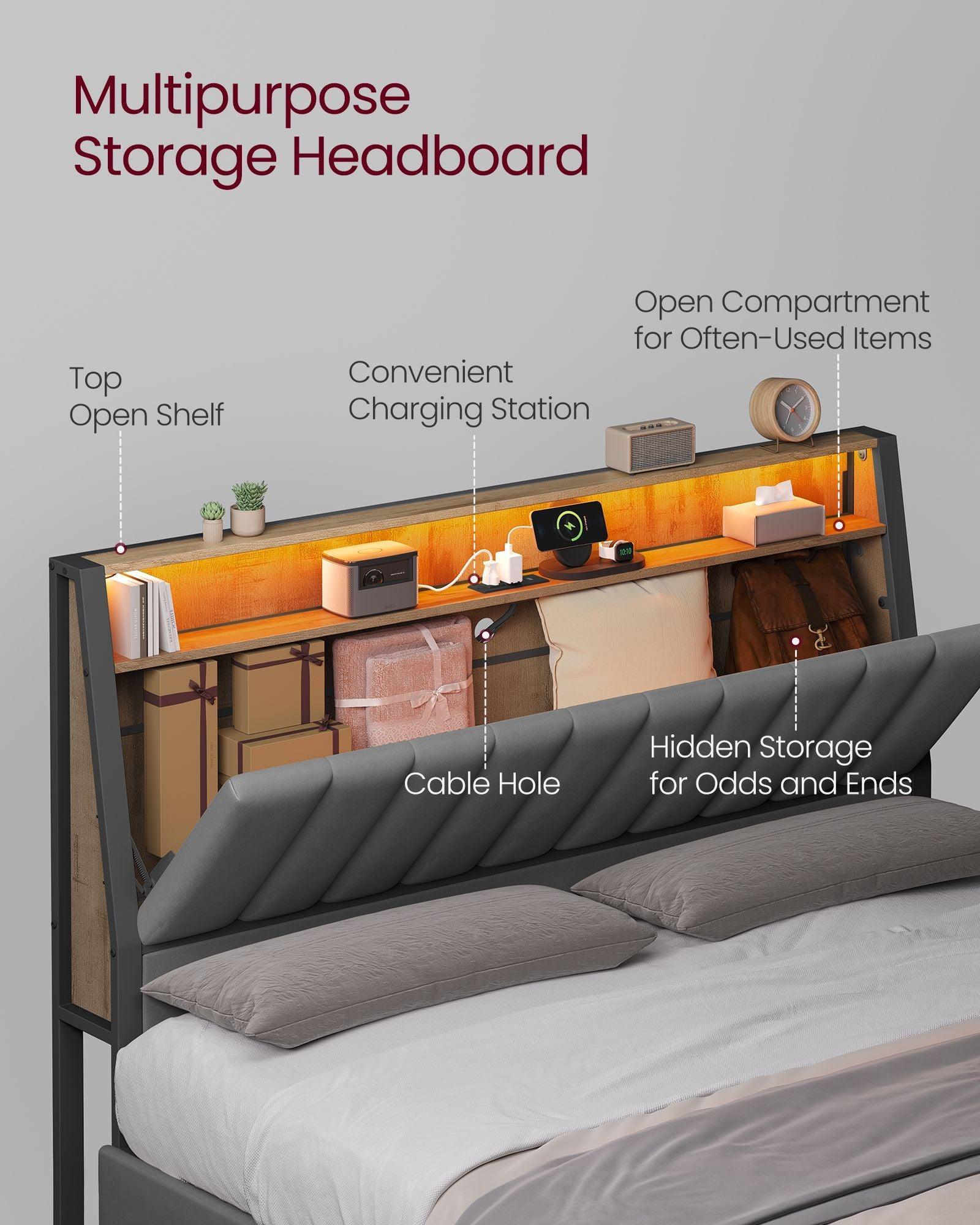 LED Bed Frame Queen Size FredCo