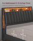 LED Bed Frame Queen Size, Storage Headboard and Charging Station FredCo