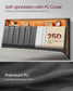 LED Bed Frame Queen Size, Storage Headboard and Charging Station FredCo