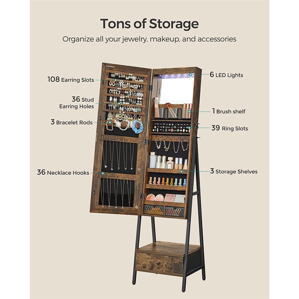 LED Jewelry Cabinet Standing FredCo