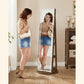 LED Mirror Jewelry Cabinet, Rustic Brown FredCo