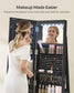 LED Mirror Jewelry Cabinet Standing Ink Black FredCo