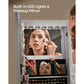 LED Mirror Jewelry Cabinet, White FredCo