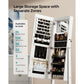 LED Mirror Jewelry Cabinet, White FredCo