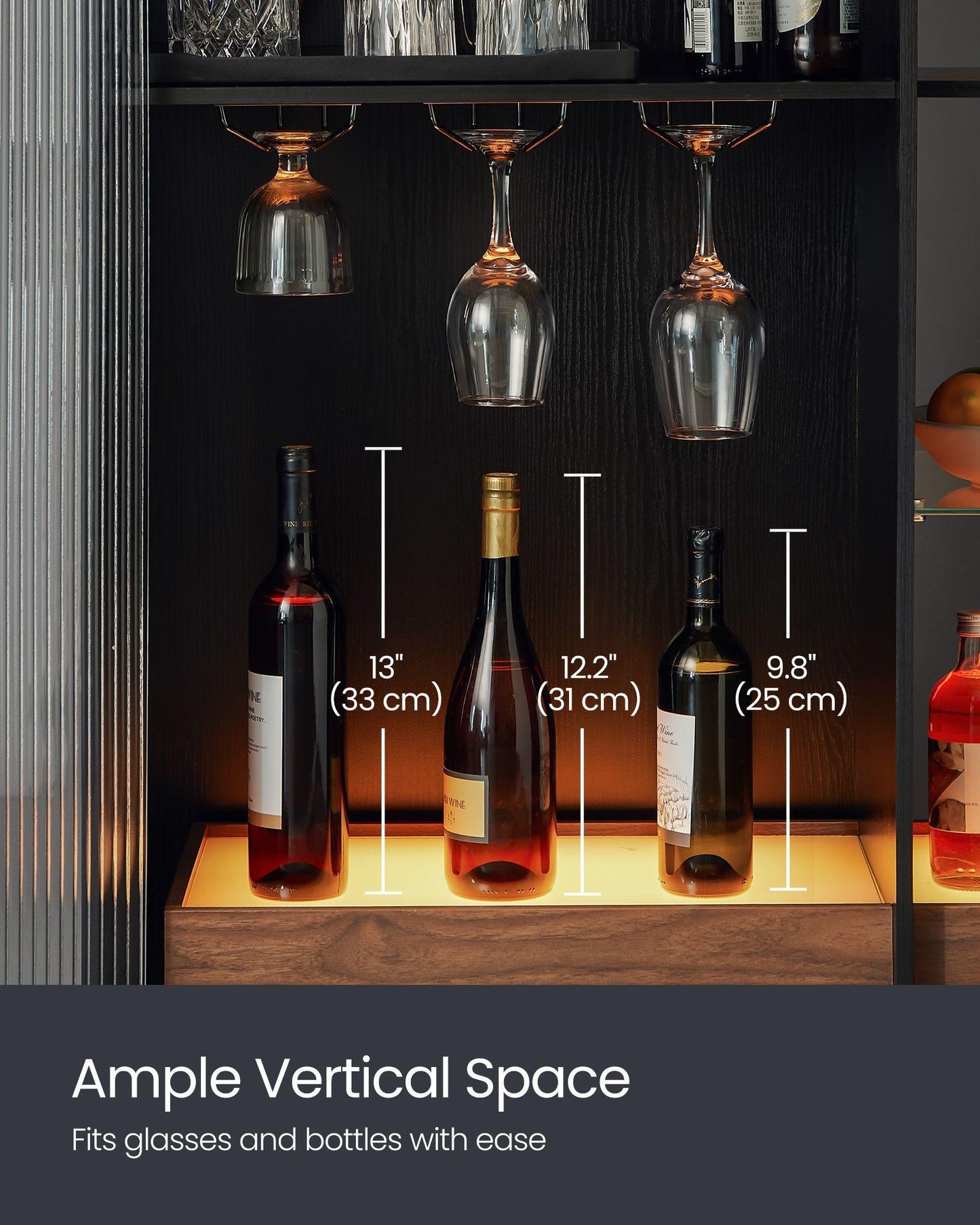 LED Sideboard Cabinet with Wine Storage FredCo