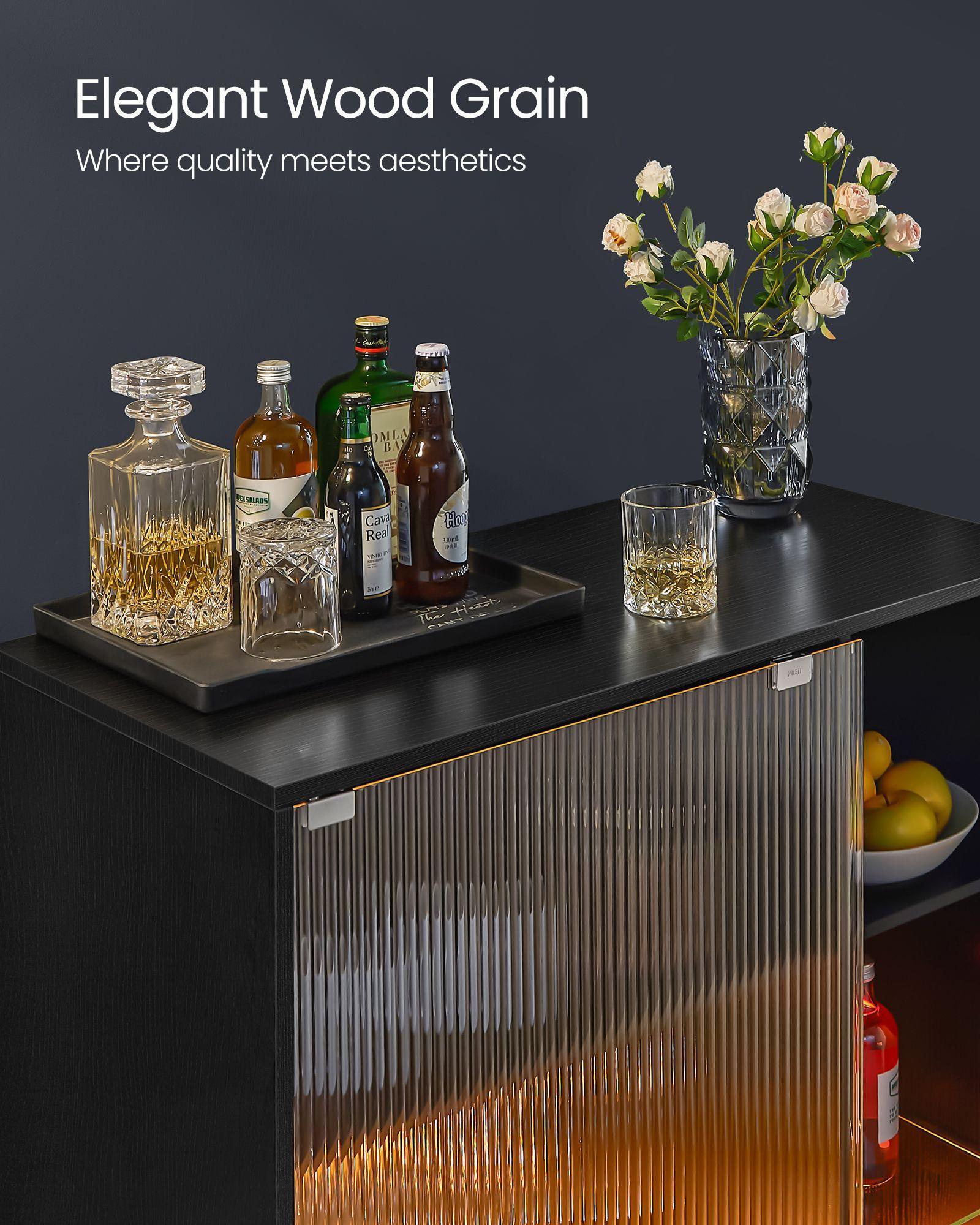 LED Sideboard Cabinet with Wine Storage FredCo