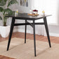 Leena Mid-Century Modern Black Finished Wood Counter Height Pub Table FredCo