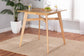 Leena Mid-Century Modern Natural Oak Finished Wood Counter Height Pub Table FredCo