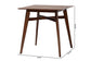 Leena Mid-Century Modern Walnut Brown Finished Wood Counter Height Pub Table FredCo
