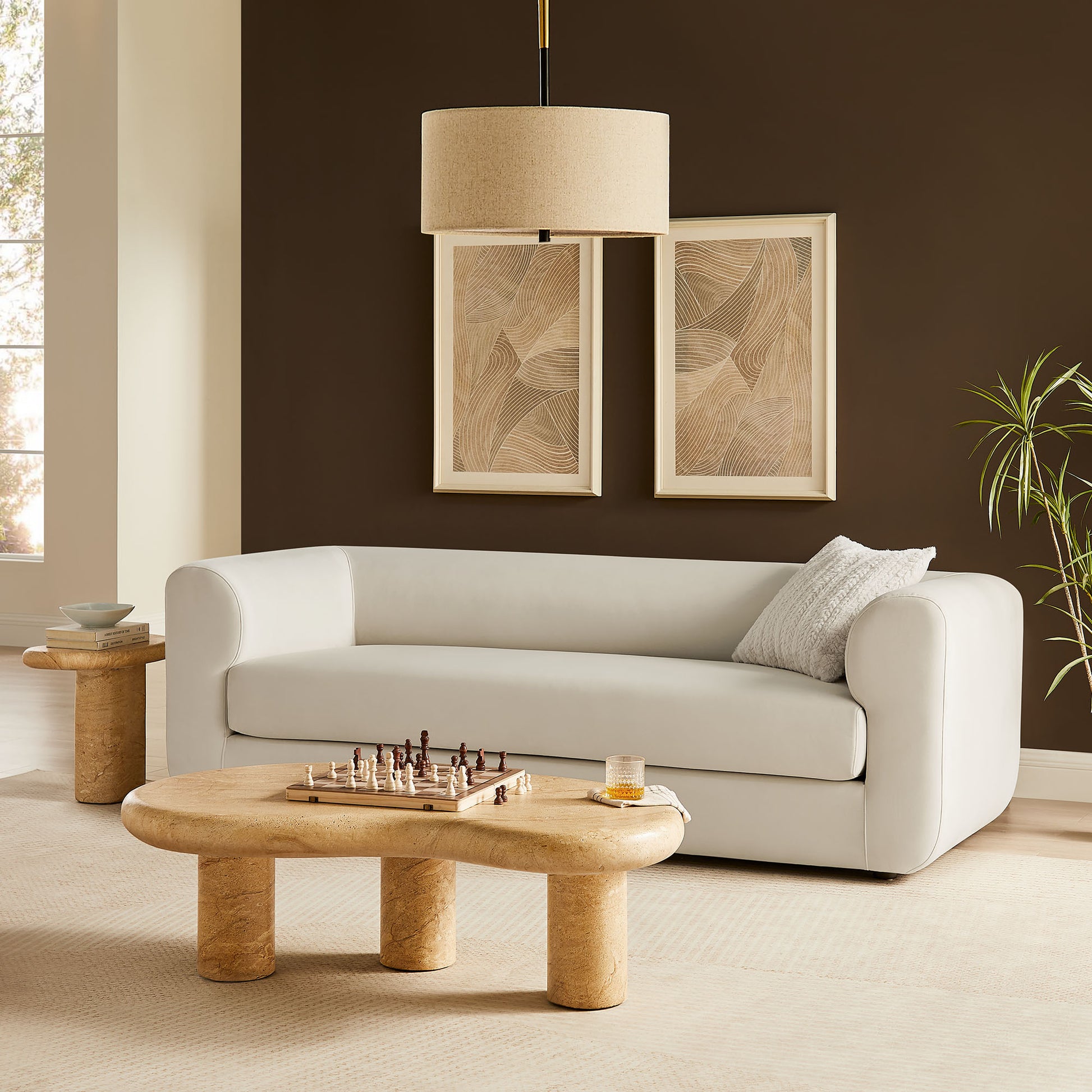 Leif 89" Performance Velvet Upholstered Sofa by Modway EEI-7281 FredCo