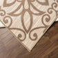Leigh Non-Slip Foldable Floral Damask Rug FredCo