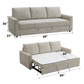 Leira Beige Linen Pull out Sleeper FredCo