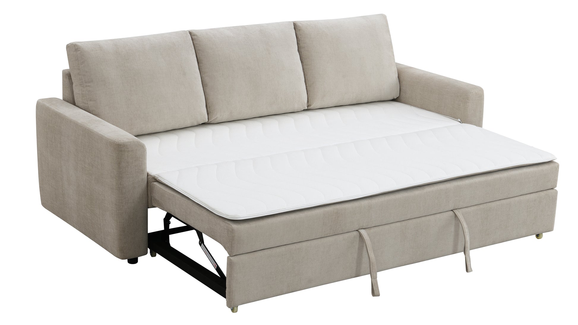 Leira Beige Linen Pull out Sleeper FredCo