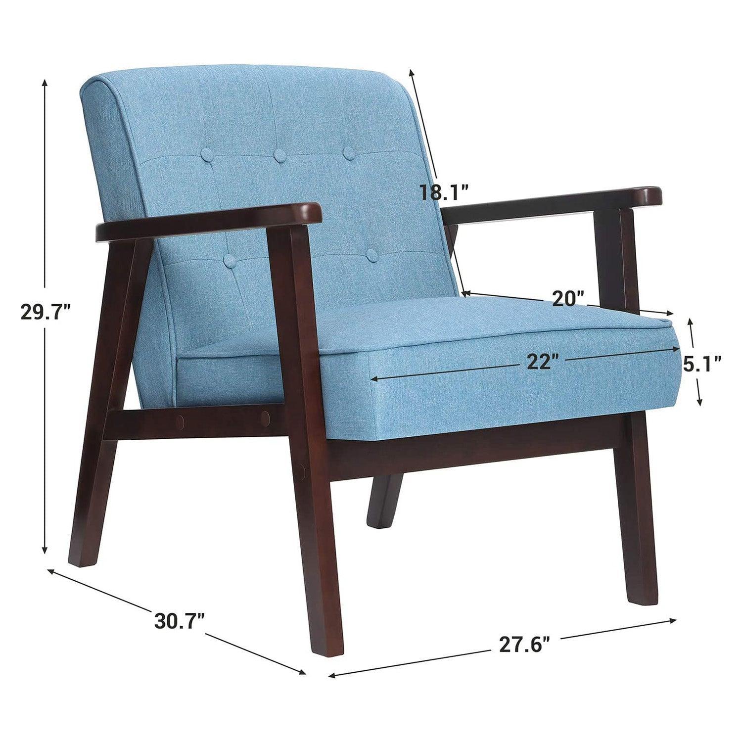 Leisure Chair with Solid Wood Armrest FredCo
